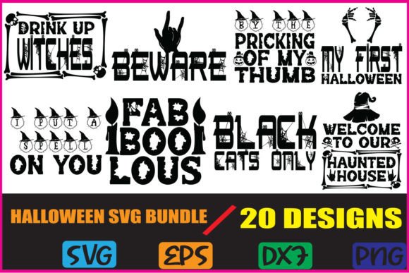 Download 20 Halloween Svg Designs Bundle - Svg design Collection