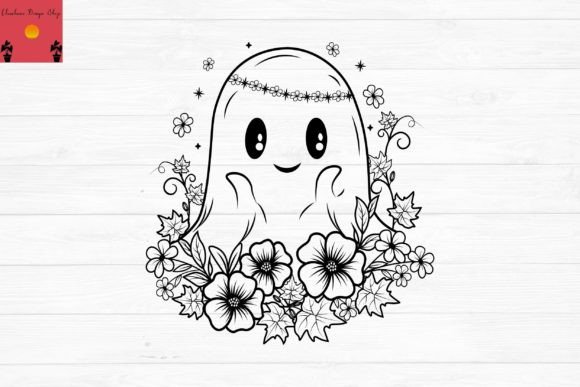 Download Ghost Flowers Svg, Ghost Svg Design, - Svg design Collection