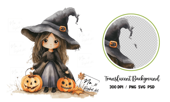 Download Cute Witch Halloween Clipart - Premium Bundle